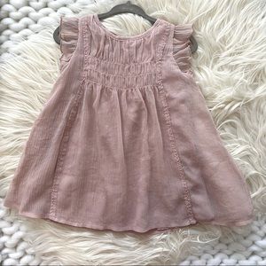 Baby Gap girls 12-18 months pink dress with flutter sleeves